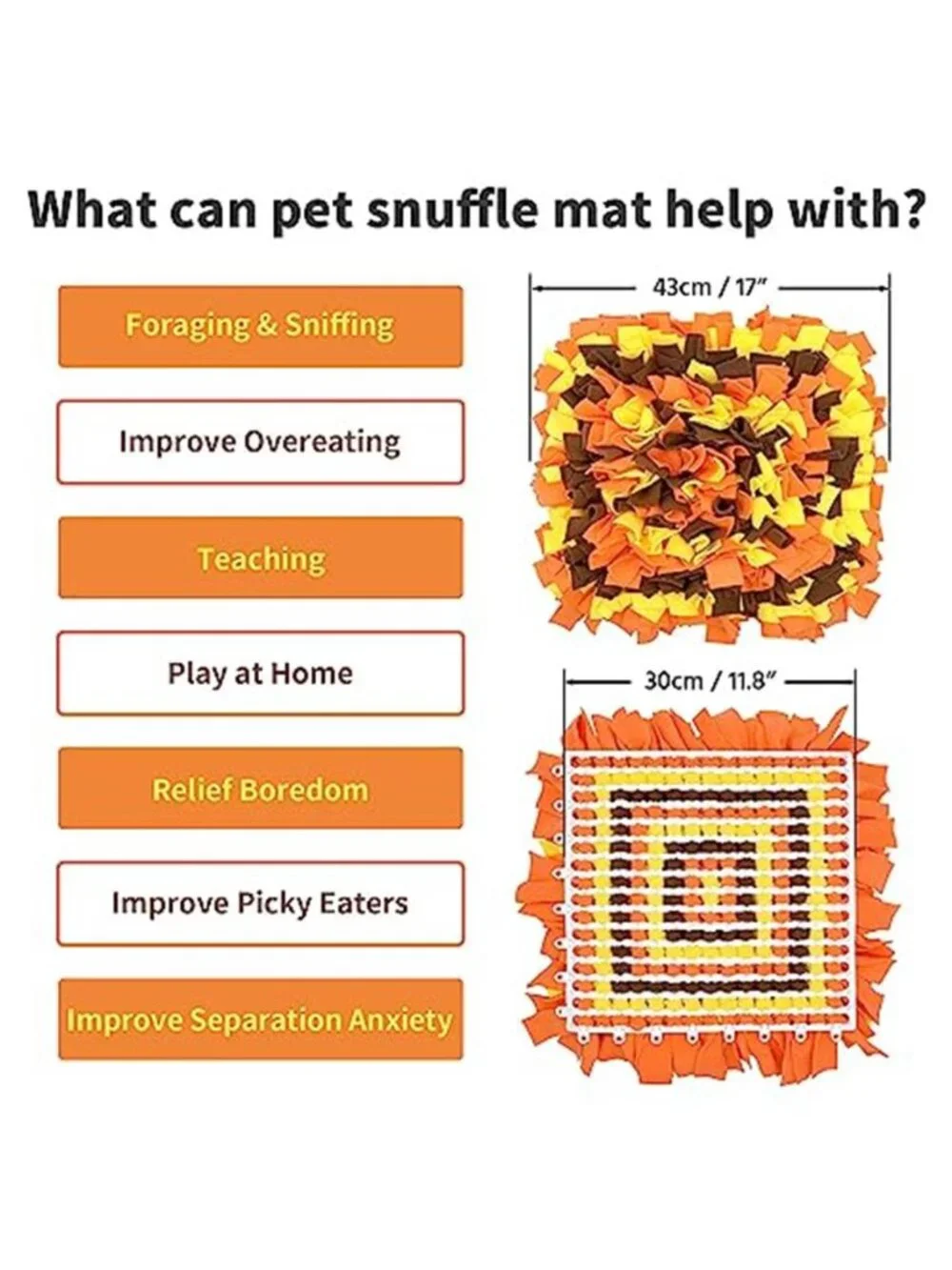 New Pet Snuffle Mat for Dogs, Dog Feeding Mat, Nosework Training Mats